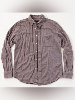 Club Monaco Men's Red/Purple Button Down Shirt